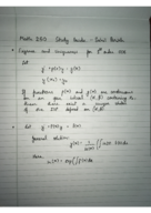 Math 250 Exam 1 study guide