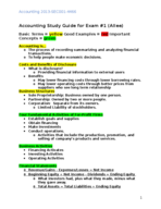 Accounting Study Guide for Exam #1