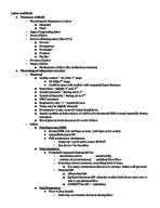 Labor and Birth Notes