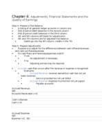 Intro To Accounting, Chapter 4 Notes