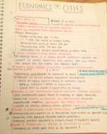 Economics of Cities Notes