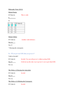 Truth Table Notes