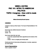 WEEK 4 NOTES!!! PSC 101: Intro to American Politics 