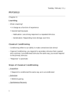 Chapter 6 General Psychology