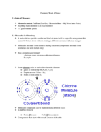 Chemistry 101-week 4 notes