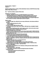 American History week 3 notes: Chapter 17