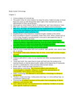 CJUS 305 Test 1 Study Guide