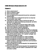Chapter 3-4 Exam 2 Study Guide