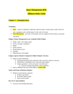 SM Midterm Exam #1 Study Guide