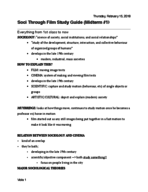Sociology Through Film Study Guide #1