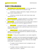 Unit 5 Notes