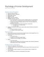 Psychology of Human Development