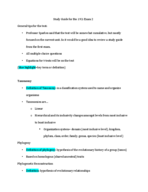 Biology 192 Exam 2 study guide
