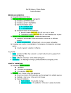 Bis 2B Midterm Study Guide