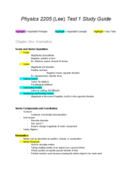 General Physics Study Guide 1