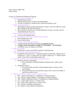 Genetics BIO 340 Week 6 Notes