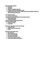 Nutrition Class Notes