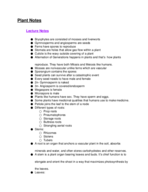 BIOB 170: Plant Notes
