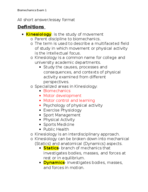 BMCH 1000, Exam1