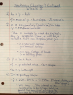 Statistics 201, Week 5 Class Notes