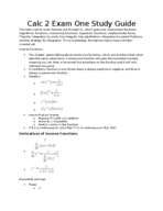 Calc 2 Study Guide