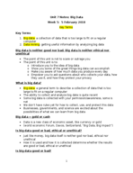 Unit 7 Notes: Big Data