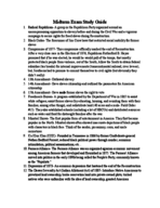 Midterm Exam Study Guide: Definitions