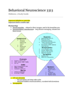 Behavioral Neuroscience 3313 Midterm 2 Study Guide