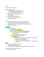 Middle east History Notes Week 4