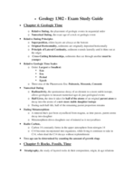Geology 1302 - Exam 2 Study Guide 