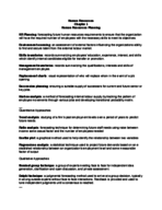 Human Resources Chapter 5 Notes