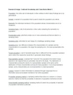 Research Design notes week 5