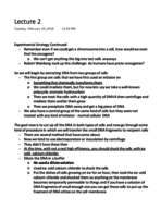 Cancer Biology Lectures 2 and 3 Exam 2 