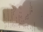 weeks summary of notes
