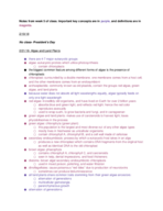 Principles of Biology II: Week 5 Notes