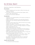 Bio 100- Week 8 Notes