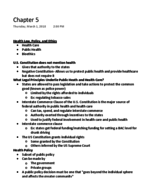 Intro Public Health Week 6 Lecture Notes