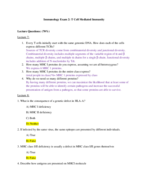 Biol 537: Immunology Exam 2 Study Guide