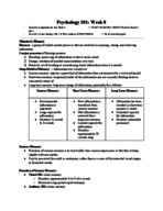 Psychology 201 - Week 8 Lecture Notes