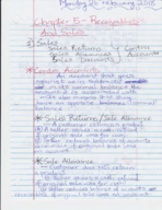 ACCT Notes from Monday February 26th to March 2nd