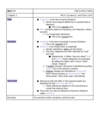 Tomlinson: Ch. 2 - Pitch, Dynamics and Tone Color