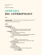 ANTH2414, Week 7