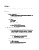 Biology Study Guide #2
