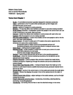 Control Room/Studio Midterm Study Guide