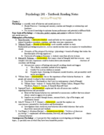 Psychology 201 Finals Study Guide