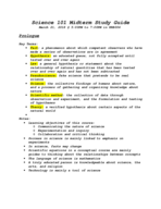 SCEN 101 Exam One Study Guide 