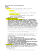 Social and Personality Development Week 8 Notes
