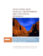 Developing New Worlds: Envirnoment and Historical Research