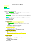 Chemistry 1305 Exam 2 Study Guide