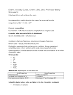 General Chemistry 1 Exam 2 Study Guide, Professor Barry Streusand, Chem 1341 Section 260
